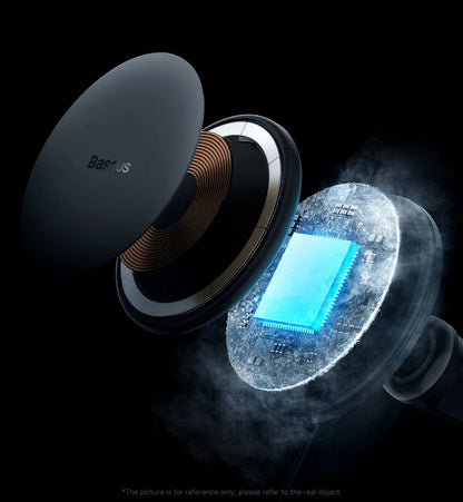 Baseus 15W Magnetic Wireless Car Charger – Fast Charging Phone Holder with Light Effect for iPhone 15/14/13 Pro Max