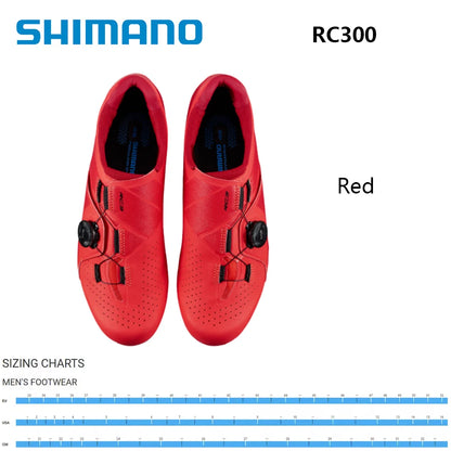 SHIMANO SH-RC302 Road Cycling Shoes - Glass Fiber Reinforced Nylon Self-Locking Bicycle Shoes