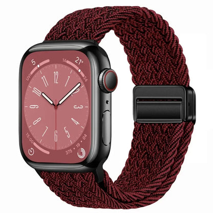 Nylon Braided Watch Band for Apple Watch – Compatible with Series SE, 3–10 & Ultra (38–49mm Adjustable Sport Strap)