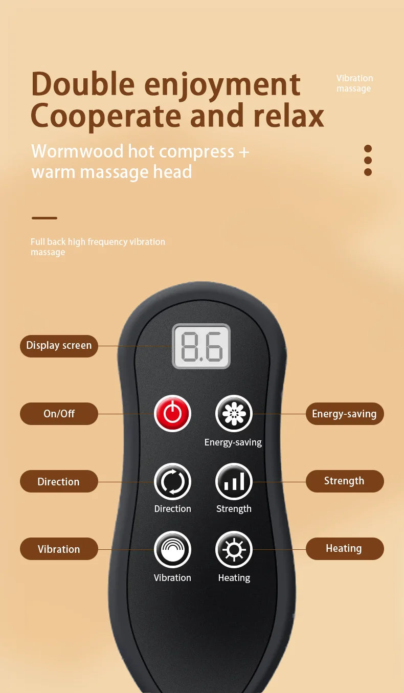 Electric Shiatsu Neck & Back Massager Pillow with Heating & Vibration – Manufacturer Direct Cervical Traction Body Massager for Car