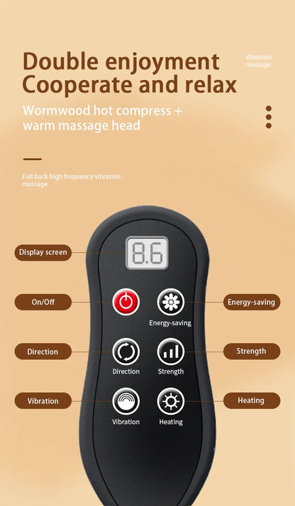 Electric Shiatsu Neck & Back Massager Pillow with Heating & Vibration – Manufacturer Direct Cervical Traction Body Massager for Car