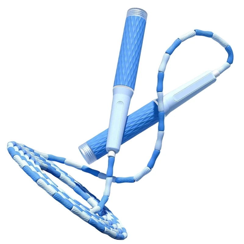 Beaded Adjustable Jump Rope – Segmented Fitness Skipping Rope for Men, Women & Kids