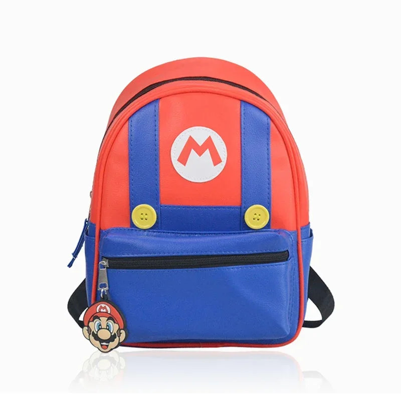 Super Mario Mini Backpack – Kids Cosplay Anime School Bag PU Leather Boys & Girls