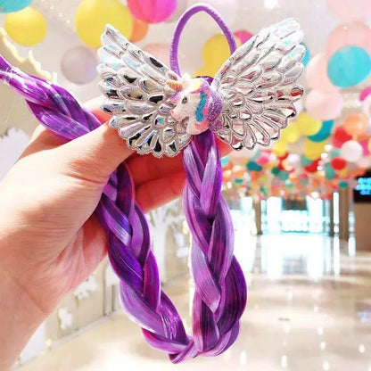 Girls Elsa Cosplay Headband - Snowflake Crown & Braid Hair Accessory, Princess Bow Hair Ornament