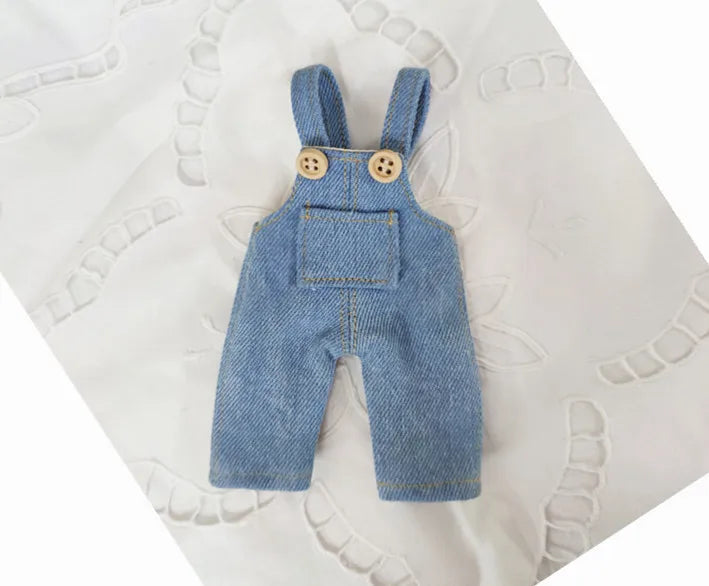 Casual Blythe Doll Clothes – Romper, Plaid Pants & Long Sleeve Top for Licca, Azone, OB24/OB27 Dolls