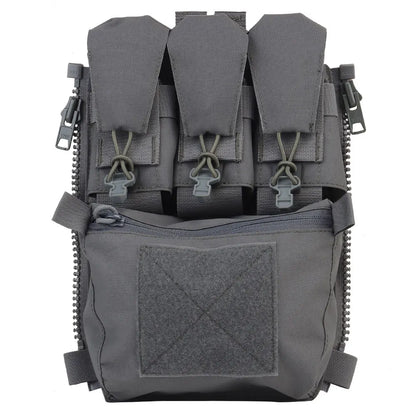 V5 FCPC Sport Vest Back Panel – Zippered Backplate with Expansion Bag & Triple Pouch for Airsoft Vest Plate Carrier Accessories