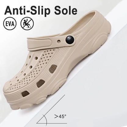 Comwarm Men’s Clogs Slippers – Breathable Non-Slip Garden & Beach Sandals for Indoor Outdoor Casual Wear