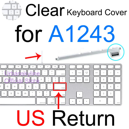 iMac Magic Keyboard Cover - Silicone Protective Skin for Apple A2449, A2450, A2520, A1644, A1843, A1314 & A1243