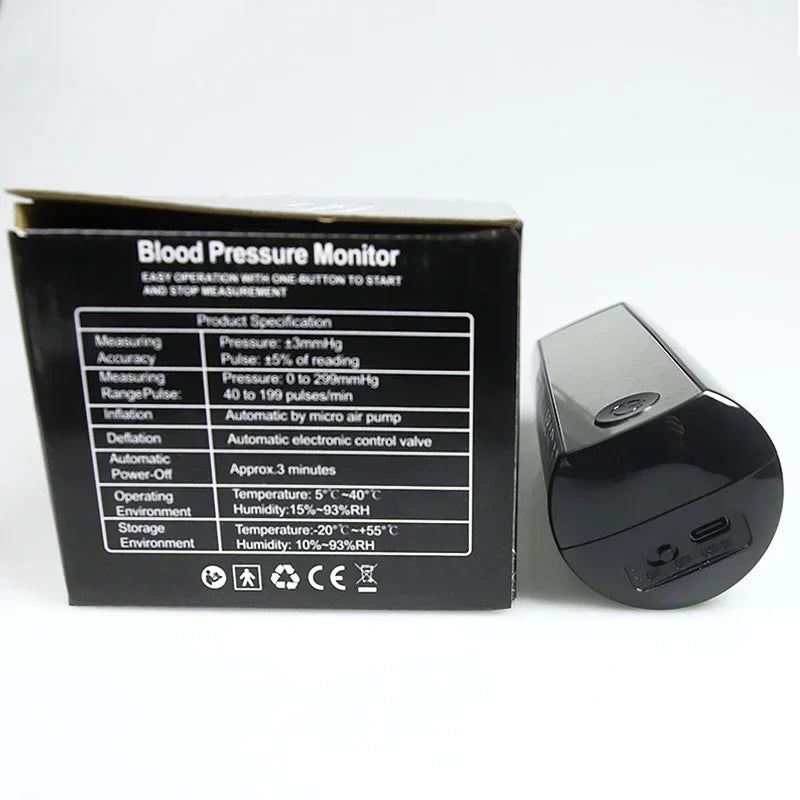 Rechargeable Li-Ion Battery Blood Pressure Monitor – LCD Large Screen Sphygmomanometer with Russian Voice Tonometer