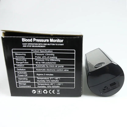 Rechargeable Li-Ion Battery Blood Pressure Monitor – LCD Large Screen Sphygmomanometer with Russian Voice Tonometer
