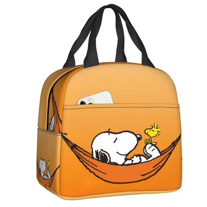 Custom Cute Snoopy Cartoon Insulated Lunch Tote Bag – Portable Thermal Cooler for Women, Work, School & Travel