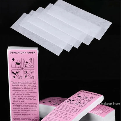 Nonwoven Hair Removal Wax Paper - 100/500/1000pcs Epilator Wax Strips for Body, Leg & Arm - High Quality