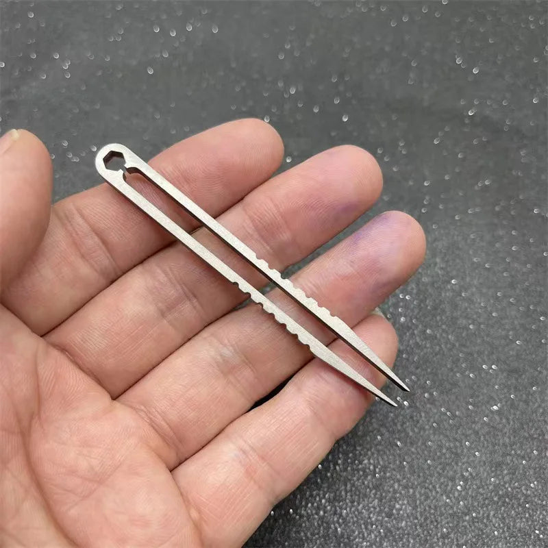 Titanium TC4 Clip Tweezers – EDC Multipurpose Precision Pick-Up Clamping Tool for Outdoor & Maintenance, 6 Colors