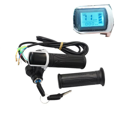 Electric Bike Twist Throttle - 36V 48V Grip Speed Display Controller For E-Bikes And Scooters