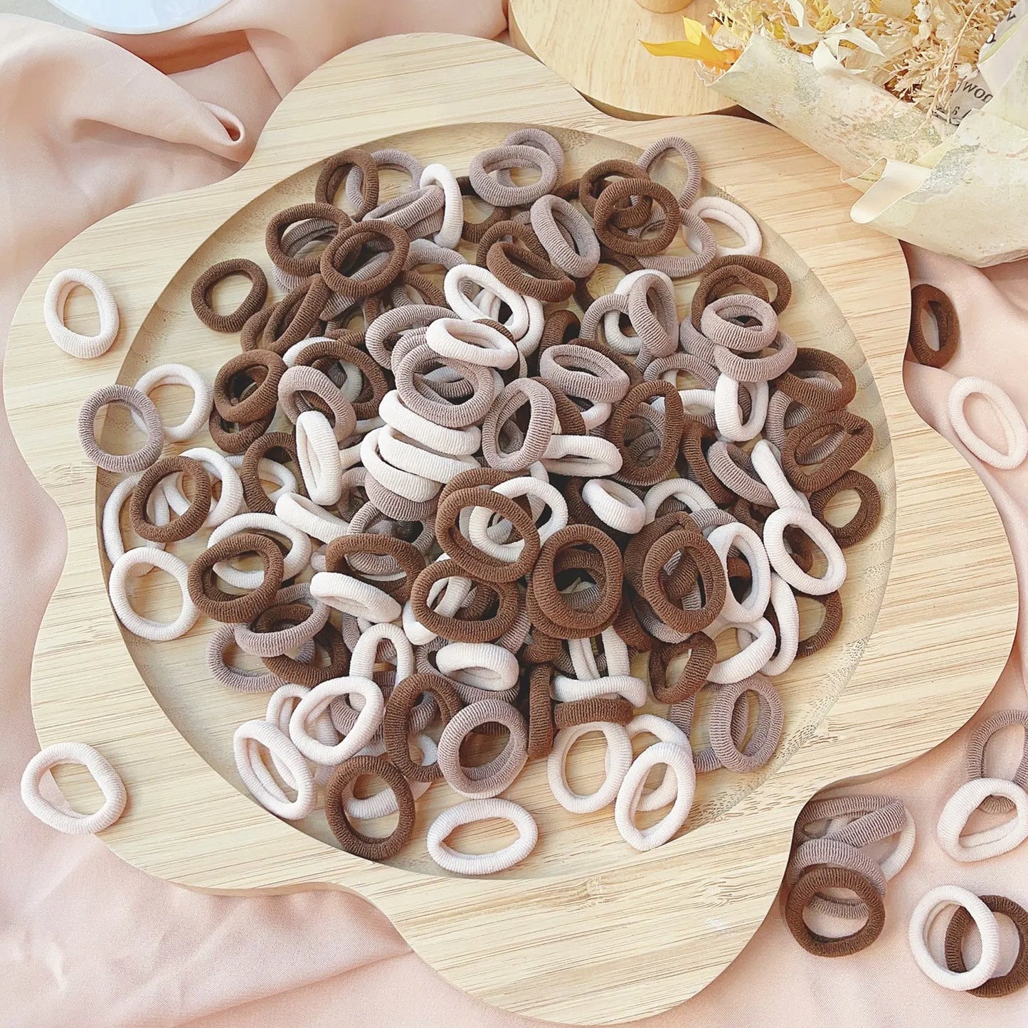 20/50PCS Kids Elastic Hair Bands – Girls Sweets Scrunchie Rubber Bands for Children Hair Ties & Headbands