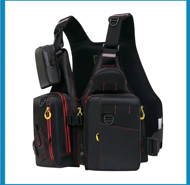 Multi-Functional Life Jacket Vest for Outdoor Fishing – Safety Vest with Storage Pockets & Buoyant Materials