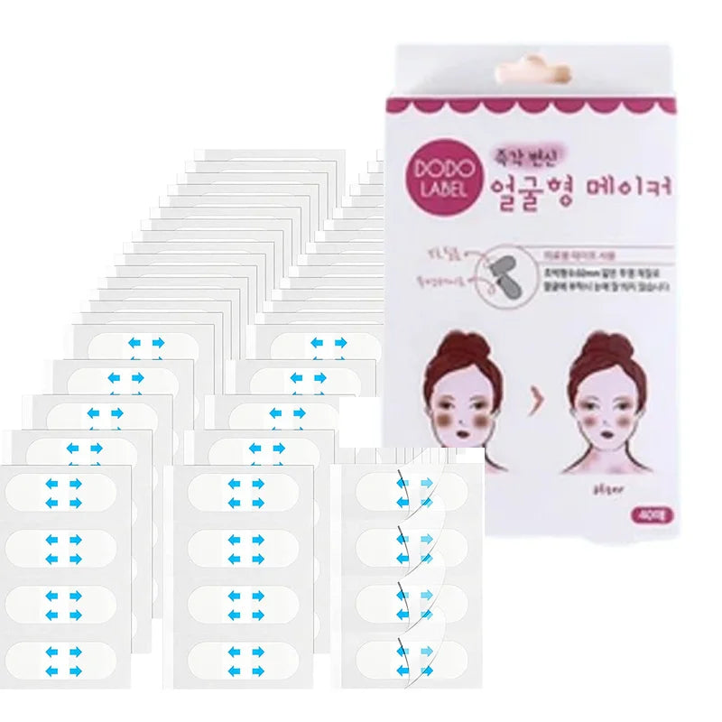 4/80pcs V-Lift Face Stickers — Invisible Adhesive Makeup Tape for Chin Lifting, Skin Tightening & Slimming