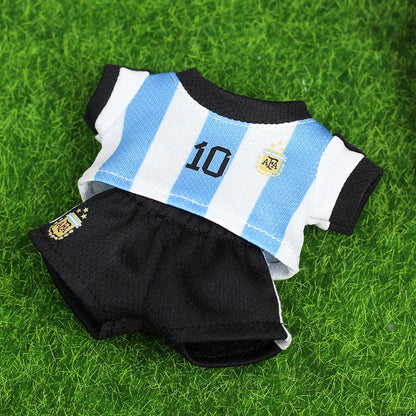 17cm Labubu Doll Clothing DIY Football Sportswear – Size 7 Vinyl Pendant Toy for Boys V1 V2 V3