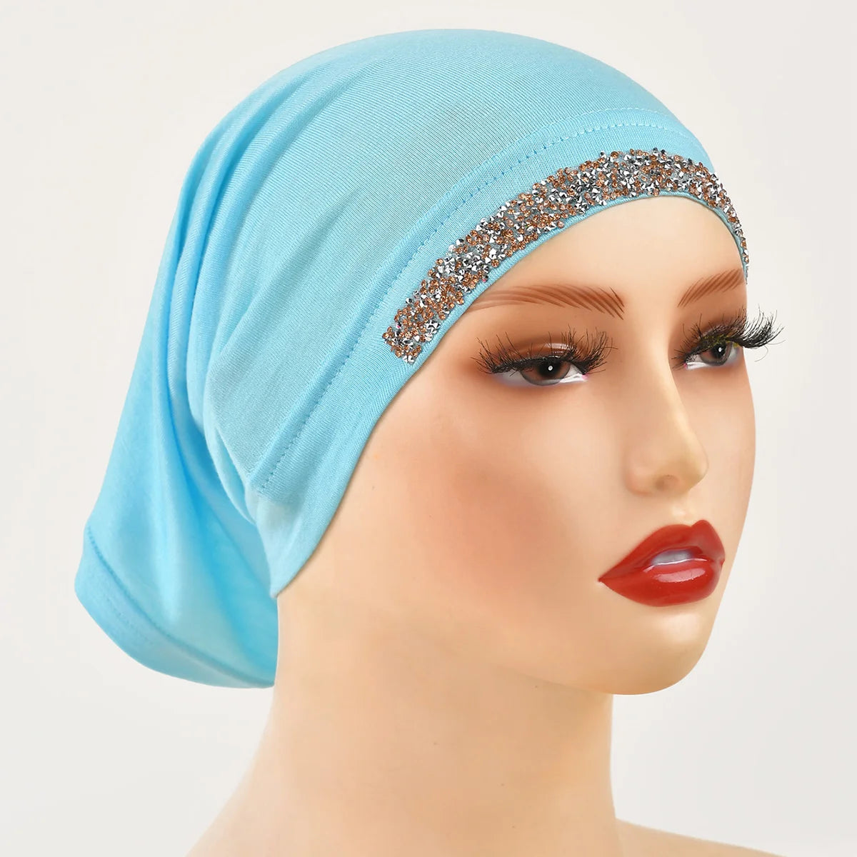 Women’s Modal Cotton Hijab Undercap - Soft Stretchy Diamond Bonnet for Muslim Headscarf & Turban Styling
