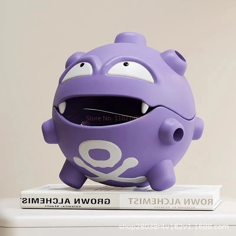 Cartoon Koffing & Gastly Mosquito Coil Tray – Cute Anime Incense Holder, Indoor Desktop & Car Decoration, Grimer Figure Toy