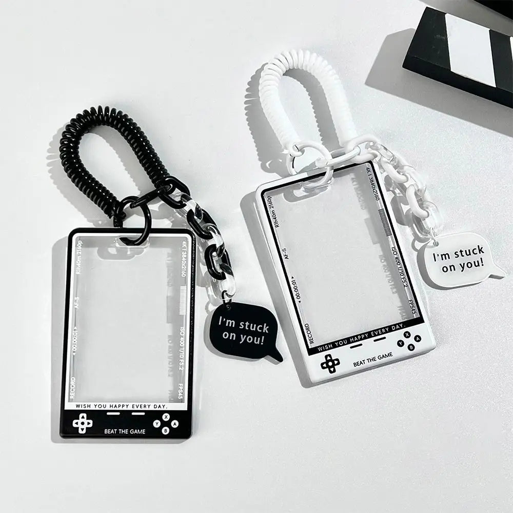 Kpop Card Holder — Fashion Transparent Student ID & Photocard Protector with String for Kids & Idol Fans