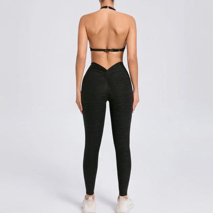 Sexy Women’s Yoga Set – Crop Top Sports Bra & Shorts Gym Tracksuit for Running, Fitness & Workout