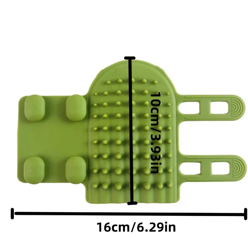 Pet Cat Hair Removal Comb - Self Cleaning Grooming Massage Brush & Wall Corner Scratcher for Kittens