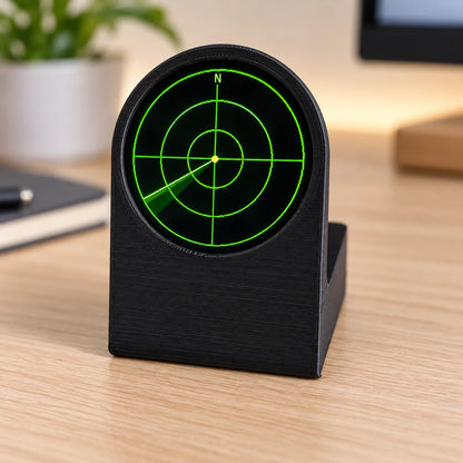 Live ADS-B Flight Tracker Gadget - 3D Printed Sonar Grid Display Desk Decor