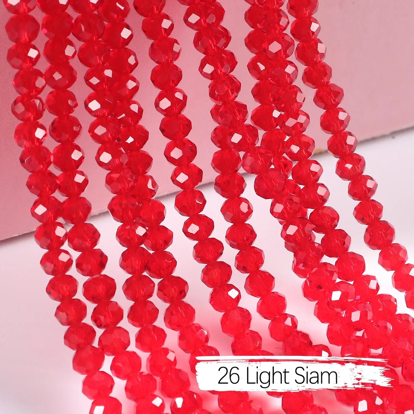 Austria Crystal Rondelle Beads - 2mm/4mm/6mm/8mm Faceted Glass Spacer Beads for DIY Jewelry & Bracelet Making