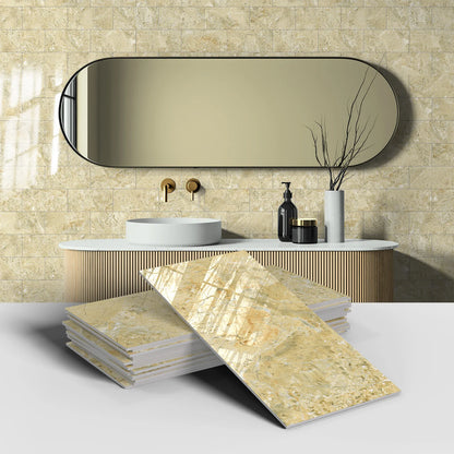 16PCS Marble Pattern Wall Stickers - Waterproof Oil-Proof PET Foam Kitchen Backsplash & Decorative Wallpaper Panels