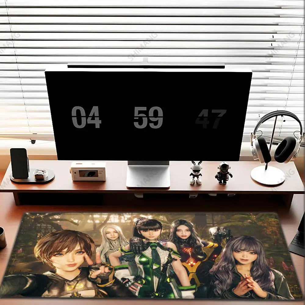 Large Stellar Blade Gaming Mouse Pad - HD Printed Rubber Desk Mat with Lock Edge for Keyboard & Mouse