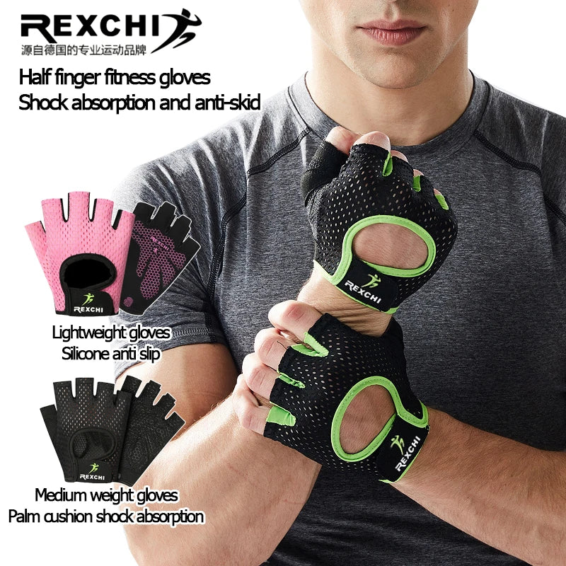 Gym Fitness Gloves – Half Finger Weight Lifting & Training Gloves for Men & Women, Workout Hand Protection