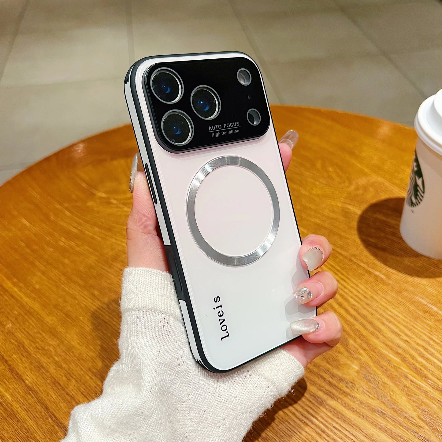 Luxury Large Window MagSafe Phone Case for iPhone 18 17 16 15 14 13 12 Pro Max Plus - Magnetic Gradient Streaming Protective Cover
