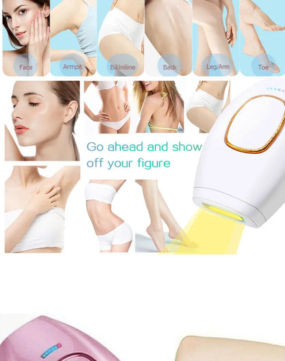 Body Bikini IPL Hair Removal Device — 500,000 Flash Permanent Painless Laser Epilator for Women, Home Use