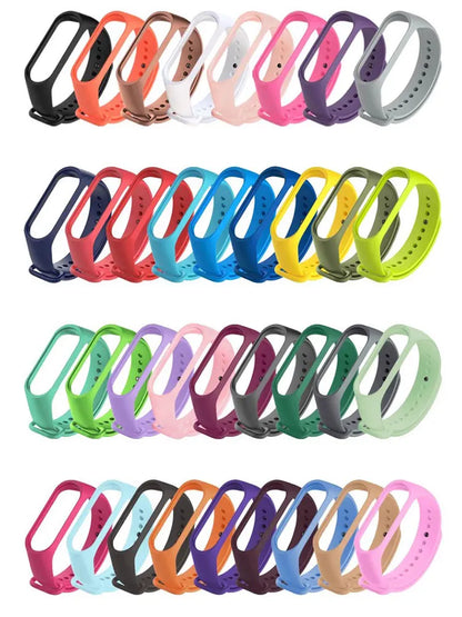 Silicone Watch Strap for Xiaomi Mi Band - Replacement Wristband Bracelet for Mi Band 3 4 5 6 7 Smartwatch Accessories