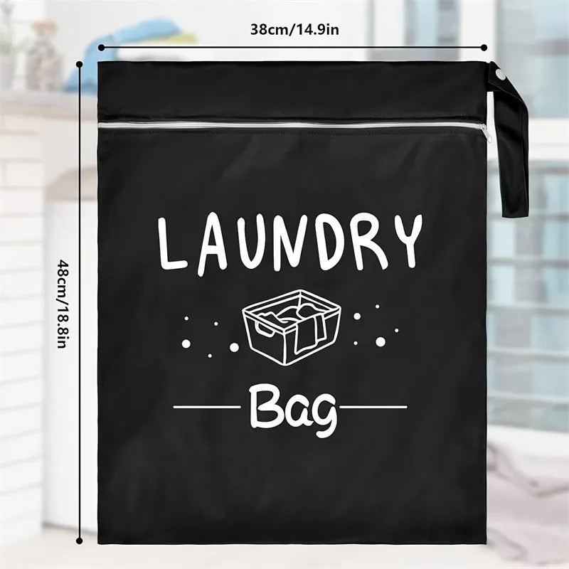 Waterproof Travel Laundry Bag – Large Capacity Portable Handheld Wash Bag, Zipper Oxford Cloth Storage for Clothing & Exercise Gear