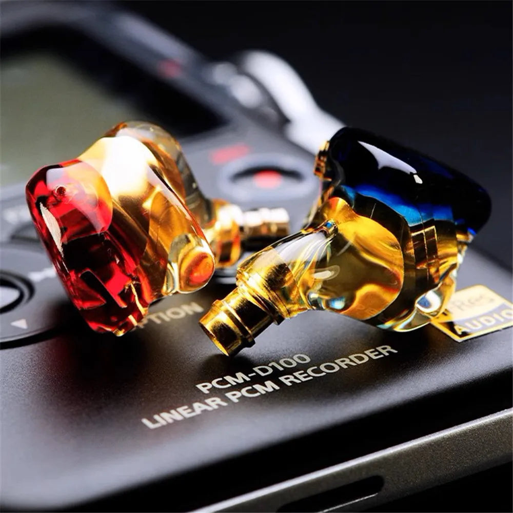 FENGRU QZX-A1 Custom Resin In-Ear Earphones - HiFi Sport Headphones with MMCX Interface, Cable Not Included