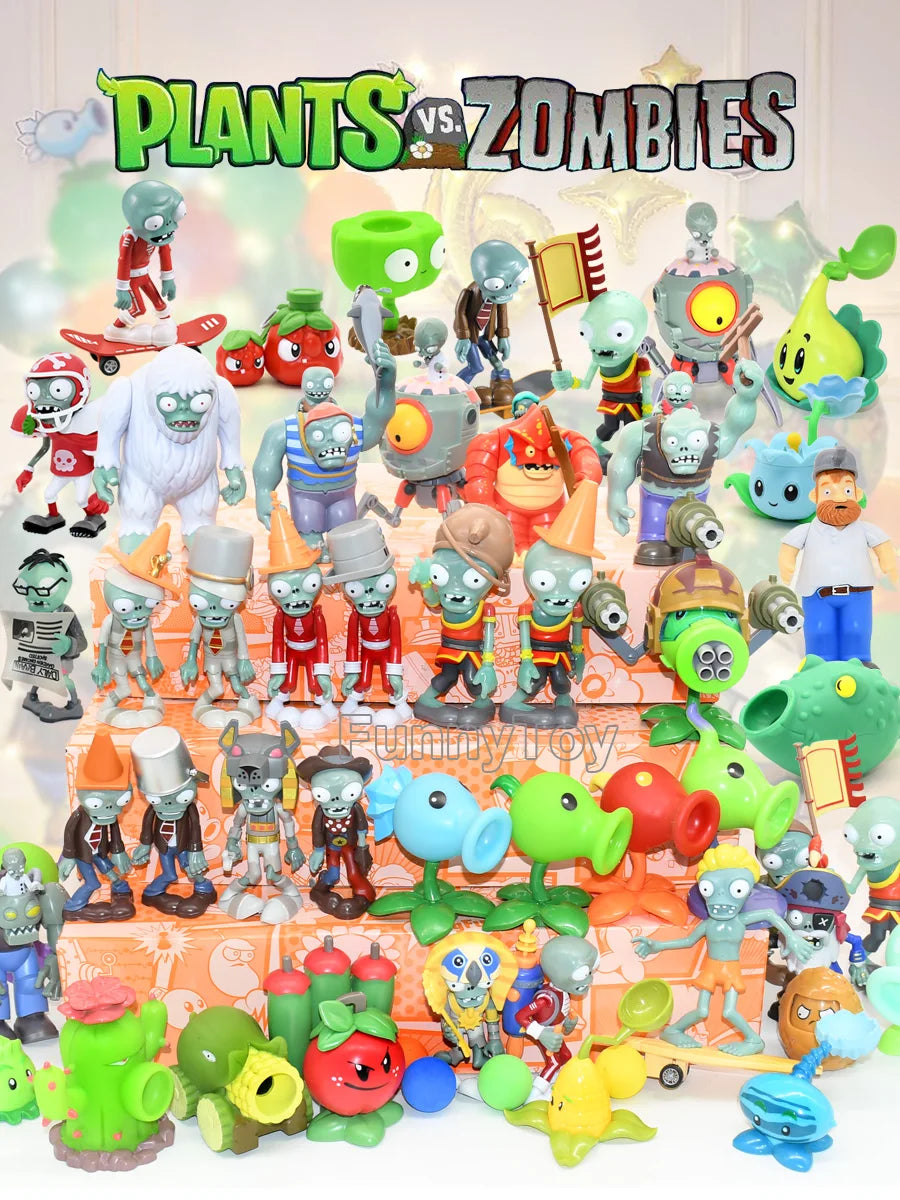 Plants vs Zombies Pea Shooter Action Figure — PVZ Boss Toy Doll Shooting Dave Allstar Gift for Kids