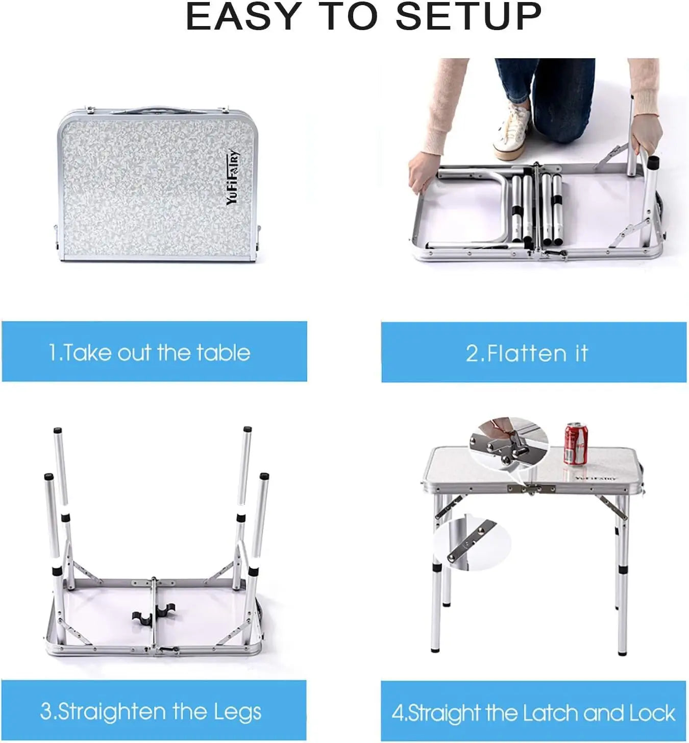 Outdoor Portable Foldable Table – Ultralight Aluminum Camping & Picnic Table with High Bearing Capacity for Nature Hikes