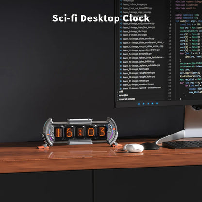 Divoom Times Gate RGB Digital Clock – Smart APP Control, WiFi, Gaming Room & Cyberpunk Office Decor