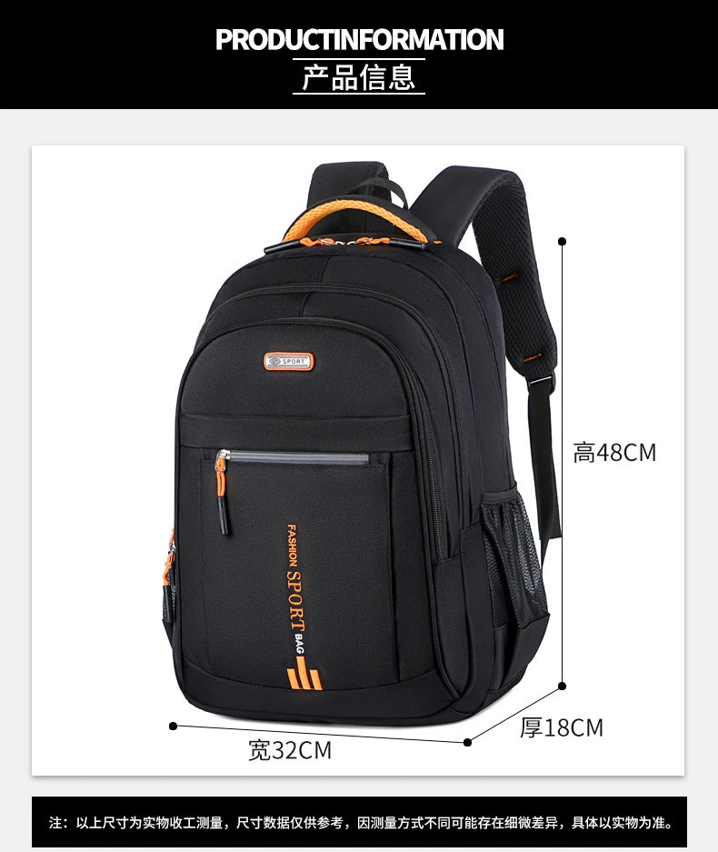 Men’s Oxford Waterproof Backpack – Business Laptop Rucksack for Travel, Work & High School Students