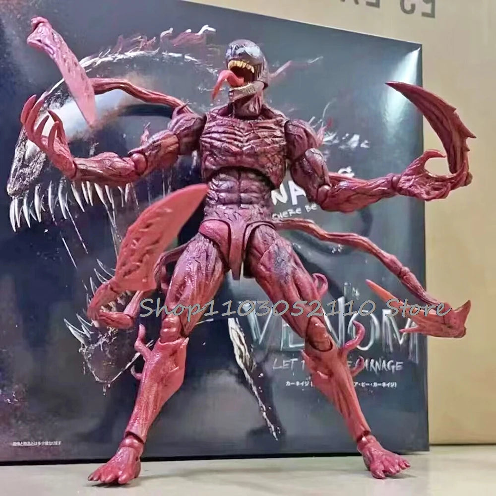 SHFiguarts Red Venom Carnage Action Figure - SHF Venom 2 'Let There Be Carnage' Anime Model Toy, Birthday Gift Doll