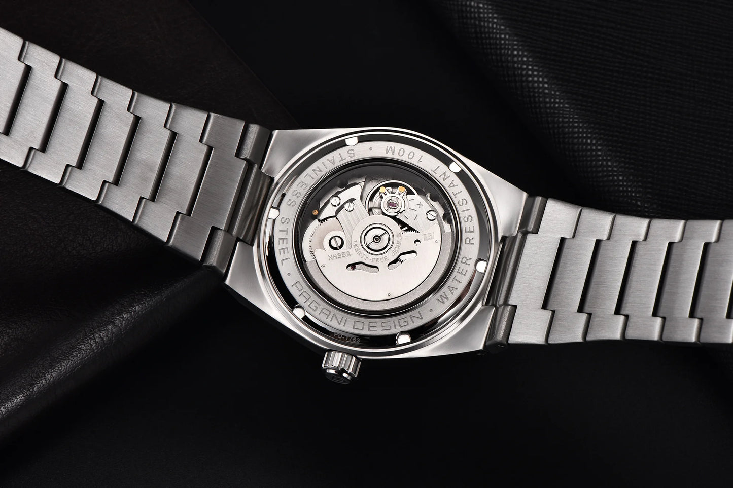 Pagani Design 2024 Men’s Automatic Mechanical Watch – Luxury Sapphire AR Coating, Stainless Steel, 10BAR Waterproof