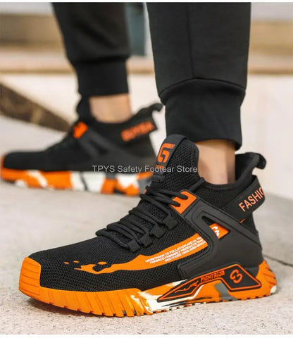 High-Top Safety Shoes for Men & Women – Steel Toe, Anti-Puncture Work Boots, Indestructible Safety Shoes