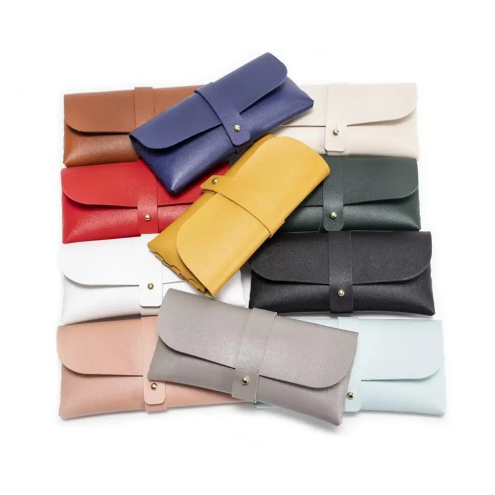 Soft PU Leather Glasses Bag: Fashion Protective Case for Women and Men - Portable Sunglasses Box, New Eyewear Accessory Essential