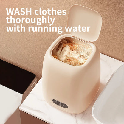 Small Fully Automatic Washing Machine – Mini Washer with Spin Dryer for Underwear & Children's Clothes, 220V