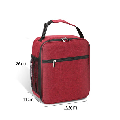 Portable Large Capacity Insulated Lunch Bag – Reusable Waterproof Oxford Cloth Cooler Bag for Men and Women