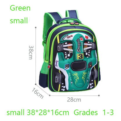 Waterproof 3D Kids Backpack - Lightweight Preschool & Kindergarten School Bag for Boys and Girls