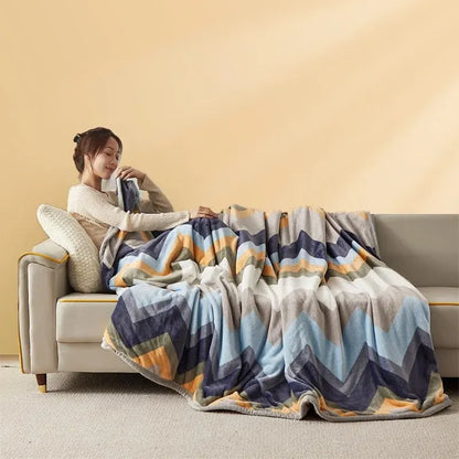 Extra Soft Thickened Flannel Blanket – Cozy Warm Nap Throw Blanket for Air Conditioning, Bed, Sofa & Home Use Comfort Bedding