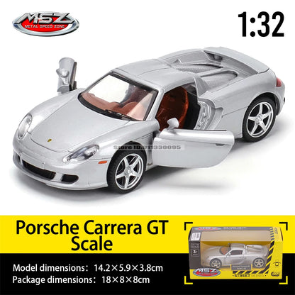 MSZ 1:32 Die-Cast Car Model — Porsche 911 GT3 RS, Audi, BMW & Nissan Alloy Toy Collectible, Decorative Gift for Kids & Adults